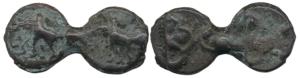 Kaushambi region, Mauryan Copper Kakani (c. 300-200 BC), 4.46g, obv. an elephant to left, 