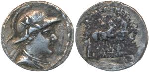 Indo-Greek, Baktria, Eukratides I, Silver Tetradrachm, 15.97g, obv. diademed and draped bu