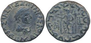 Indo-Greeks, Hermaeus / Hermaios, Silver Tetradrachm, 9.09g, obv. diademed and draped bust