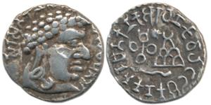 Satavahanas, Vasithiputra Sri Satakarni (c. 118-147 AD), Silver Drachma, 2.10g, obv. bust 