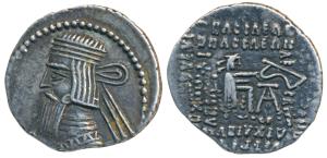 Parthian Empire, Artabanos V (c. 79-80 AD), Silver Drachm, 3.68g, obv. diademed bust of ki