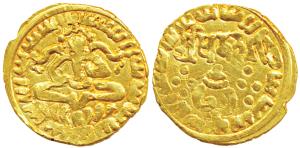 Rashtrakuta, King Krishna II, Shri Shubhtunga (c. 878 to 914 AD), Gold Gadyana, 4.13g, obv