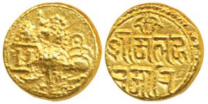 Kadambas of Goa, Anonymous (c. 1000-1100 AD), Gold Gadyana, 3.77g, obv. a typical Kadamba 
