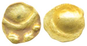 Western-Maharashtra (Wai-Karhad) region (c. 11-12 century AD), Gold Fanam, 0.08g, obv. cre