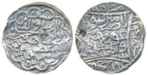 Saif al-din Hamzah (AH 813-815, 1410-1412 AD), Silver Tanka, 10.73g, crude legend, Hadrat 