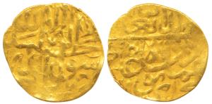 Humayun, Gold 1/8 Mithqal, 0.58g, mintless type but attributed to Badakhshan area, obv. Ka