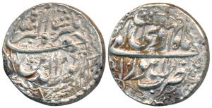 Jahangir, Silver Rupee, 11.40g, Lahore Mint, Month Ardibihisht, RY 10, ornamental type (KM