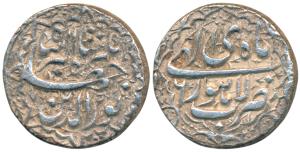 Jahangir, Silver Rupee, 11.14g, Lahore Mint, Month Di, RY 6, ornamental border type (KM 14