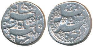 Jahangir, Silver Rupee, 11.11g, Qandhar Mint, AH 1027/13, ‘Dilkha’ couplet (KM 142.2). Ver