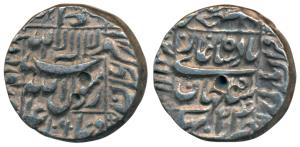 Shah Jahan, Silver Rupee, 11.35g, Bhakkar Mint, AH 1060/24, legend within square area (KM 