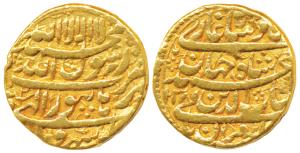 Shah Jahan, Gold Mohur, 10.88g, Burhanpur Mint, Month Shahrewar, AH 1038/2, legend in four