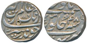 Aurangzeb, Silver Rupee, 11.42g, Sahrind Mint, AH 1116/48 (KM 300.78). Very Fine+.
