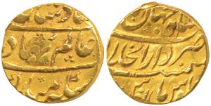 Shah Alam Bahadur, Gold Mohur, 10.88g, Dar ul-Khilafat Shahjahanabad Mint (KM 354.4). Very