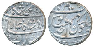 Muhammad Shah, Silver Rupee, 11.47g, Azimabad Mint, AH 1132/Ahd (KM 436.12). Extremely Fin