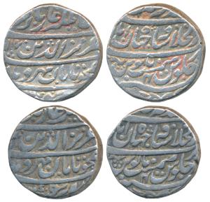 Alamgir II, Silver Rupees (2), 11.23g and 11.30g, Dar ul-Khilafat Shahjahanabad Mint, AH 1