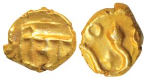Ghorpade Chiefs of Guty, ‘Subbaraya’ Gold Fanam, 0.36g, possibly of Ramadurg Mint, obv. a 
