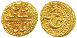Tipu Sultan, Gold Pagoda, 3.43g, Nagar Mint, AM 1200/4, complete mint name, RY and Persian