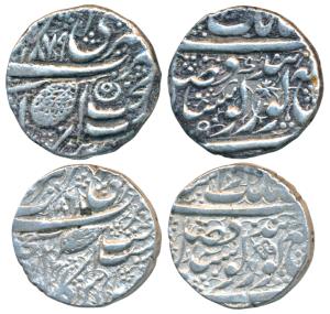 Amritsar Mint, Silver Rupee (2), Nanakshahi couplet, VS 1868 and VS 1879, period of rule b