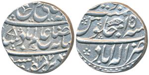 Allahabad Mint, Silver Rupee, 11.18g, in the name of Shah Alam II, AH 1187/15, a complete 