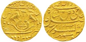 Ghazi-ud-din Haider, Gold Mohur, 10.7g, Dar us- Sultanat Lakhnau Subah Awadh Mint, AH 1234