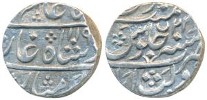 Nizam Ali Khan (AH 1175-1218, 1761-1803 AD), Silver Rupee, 11.11g, Daulatabad Mint, in the