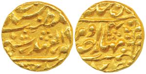 Man Singh II (AH 1341-1369, 1922-1949 AD), Gold Mohur, 10.88g, Sawai Jaipur Mint, with the