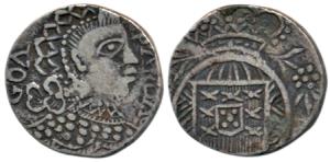 Goa, Joao (1816-1826 AD), Silver Pardao, 5.34g, obv. diademed head to right, rev. crowned 