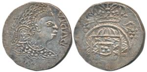Goa, Pedro IV (1826-1828 AD), Silver Rupia, 10.92g, obv. diademed head to right with date 