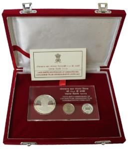 2007 V.I.P. Proof Set, 150th Birth Anniversary of Lokmanya Bal Gangadhar Tilak, set of 2, 