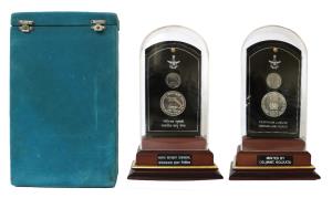 2007 V.V.I.P. Proof Set, Platinum Jubilee (75 years) of Indian Air Force, set of 2, Rupees