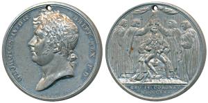 Coronation of George IV, White Metal Medal, obv. bust of the ruler to left, rev. the king 
