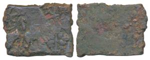 Punch Marked, Post-Mauryan, Paoni Area (Vidarbha), Copper Unit, 5.04g, five punches, obv. 