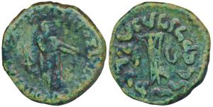 Indo-Greek, Apollodotus II (c. 110-80 BC), Copper Unit, 15.62g, obv. Apollo standing right