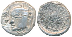 Vardhanas, Shiladitya Harshavardhana (c. 606-647 AD), Silver Drachm, 2.07g, obv. bust of t