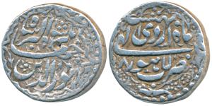 Jahangir (AH 1014-1037, 1605-1628 AD), Silver Rupee, 11.31g, Lahore Mint, Month Ardibihish