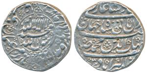 Shah Jahan, Silver Rupee, 11.27g, Akbarabad Mint, RY 3, Kalima within circle on obv. (KM 2
