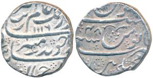 Aurangzeb, Silver Rupee, 11.48g, Machhlipatan Mint, AH 1116/48, complete mint name at bott