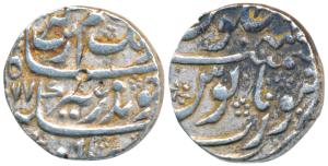 Aurangzeb, Silver ½ Rupee, 5.70g, Surat Mint, AH (10)77 (KM 294.6). Very Fine+.