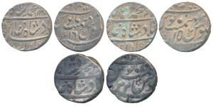 Muhammad Shah, Silver Rupee (3), Azimabad Mint, AH 1145/15, 114X/16 and 1152/22. Fine+ to 