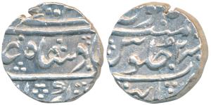 Alamgir II, Silver Rupee, 11.49g, Khambayat Mint, RY 2 (KM 460.31). Flan crack at top, Abo