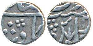 Vaphgaon Mint, Silver ¼ Rupee, 2.73g, in the name of Shah Alam II, RY 2X (KM 113). About E