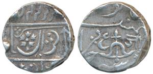 Jayaji Rao (AH 1259-1304, 1843-1886 AD), Silver Rupee, 11.04g, Gwalior Fort Mint, in the n