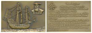 Goa, Bronze Rectangle Plaque, 113g, Commemorating the 500th Anniversary of Discovery of In