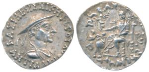 Indo-Greeks, Antialcidas, Silver Drachm, 2.45g, obv. bust of the ruler facing right, weari