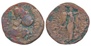 Indo-Parthian, Gondophares, Pakores, Copper Tetradrachm, 7.60g, uncertain mint in Arachosi