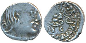 Guptas, Chandragupta II (c. 380-413 AD), Silver Drachma, 2.11g, obv. bust of the ruler to 