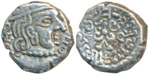Guptas, Kumaragupta I, Silver Drachma, 2.26g, obv.bust of the king to right, rev. stylized
