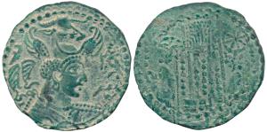 Hephthalite (White Huns), Napki Malik (475-576 AD), Billon Drachm, 3.16g, Kabul, obv. crow