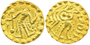 Bengal, Samatata region - Gold Dinar of Bhaskaravarman, king of Kamarupa (Assam), ’Sri Kum