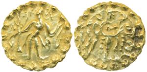 Bengal, Samatata region - Gold Dinar of Sridharana Rata of Rata dynasty, 5.73g, obv. Styli